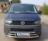 Volkswagen T5 2010-2015 Front bumper guard F3-42 (stainless steel) photo 4