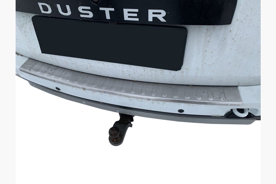 Renault Duster 2008–2017 SALE! Rear bumper protector Carmos with edge (stainless steel) Image
