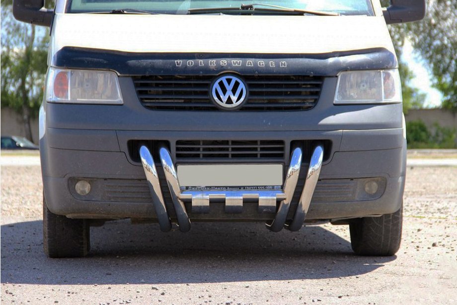 Volkswagen T5 Transporter 2003-2010 Bull Bar ST006-15 Grille (Stainless Steel) Image