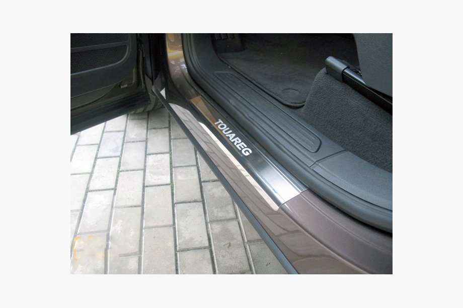 Volkswagen Touareg 2018- Door Sill Covers Nataniko (4 pcs, Stainless Steel) Premium - 3M Tape, 0.8 mm Image