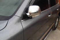 Volkswagen Touareg 2002–2010 Mirror Covers 2003-2007 (2 pcs, Stainless Steel) OmsaLine - Italian Stainless Steel photo 1