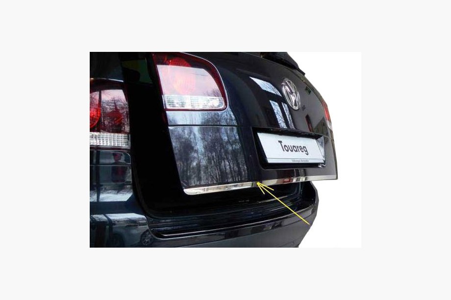 Volkswagen Touareg 2010-2018 Trunk Lid Trim Stainless Steel Image