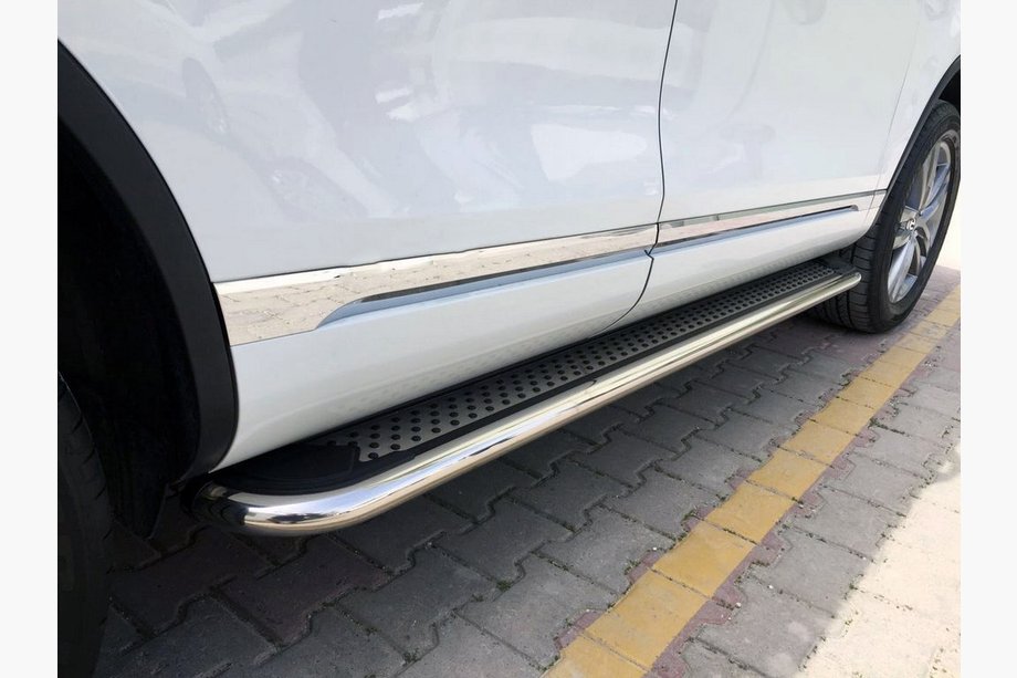 Volkswagen Amarok 2010-2022 Side Steps Maydos V2 (2 pcs, stainless steel) Image