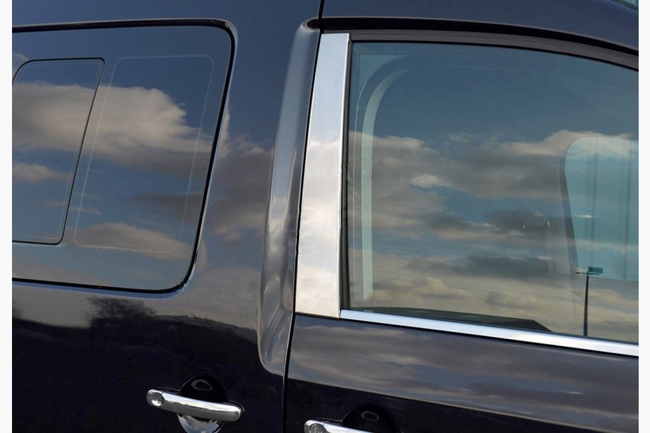 Volkswagen Caddy 2010-2015 Stainless Steel Pillar Covers (2 pcs) OmsaLine - Italian Stainless Steel Image
