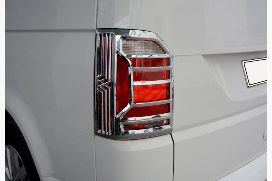 Volkswagen T6 2015-2024 Tail Light Trims OmsaLine (2 pcs, ABS Chrome) Photo 1