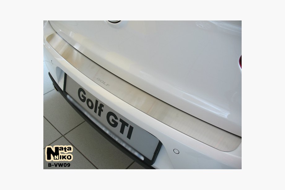 Volkswagen Golf 6 2008-2014 Rear bumper protector Nataniko (stainless steel) Image