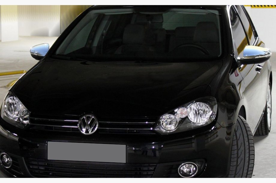 Volkswagen Golf 6 2008-2014 Mirror Covers (HB, 2 pcs, Stainless Steel) OmsaLine - Italian Stainless Steel Image
