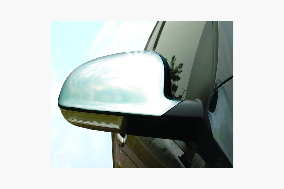 Volkswagen Passat B5 1997-2005 Mirror Covers 2003-2005 (2 pcs, Stainless Steel) Carmos - Turkish Stainless Steel Image