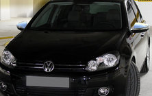 Volkswagen Golf 6 2008-2014 Mirror Covers (HB, 2 pcs, Stainless Steel) OmsaLine - Italian Stainless Steel photo 1