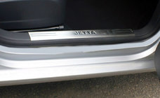 Volkswagen Jetta 2006-2011 Stainless Steel Inner Door Sill Covers 4 pcs, with inscription, OmsaLine - Italian stainless steel photo 2