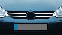 Volkswagen Golf 5 2003-2009 Slim Chrome Grille Covers (4 pcs, Stainless Steel) photo 1