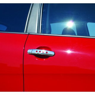 Chrome door handle covers with holes (4 pcs, stainless steel)