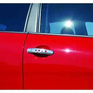 Chrome door handle covers with holes (4 pcs, stainless steel)
