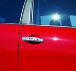 Skoda Superb 2001-2009 Chrome door handle covers with holes (4 pcs, stainless steel) OmsaLine - Italian Stainless Steel photo 1