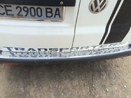 Volkswagen T5 Transporter 2003-2010 Rear bumper protector with black inserts (stainless steel) photo 2