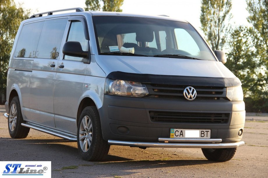 Volkswagen T5 2010-2015 Lower Double Tube Bar 70/48mm Stainless Steel Photo 3
