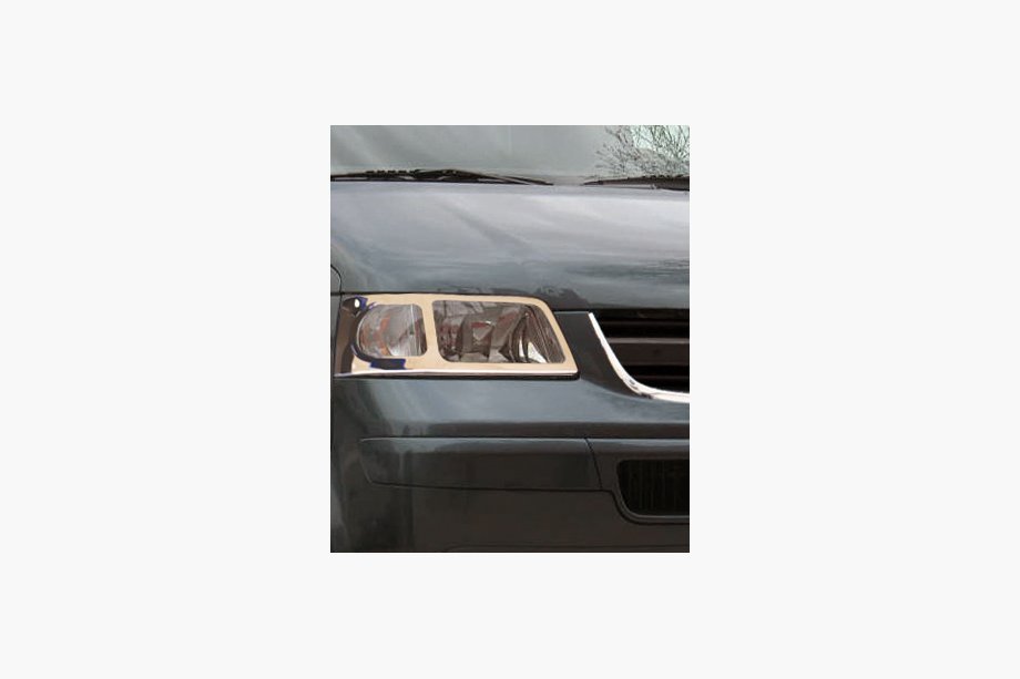 Volkswagen T5 Multivan 2003–2010 Front headlight chrome trims (stainless steel, Omsa) Image