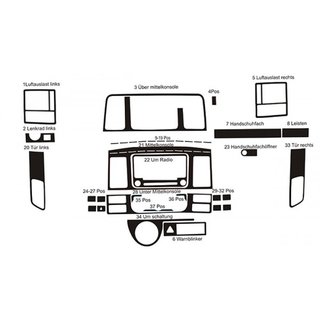 Dashboard Trim Covers Volkswagen T5 2010-2015 photo 2