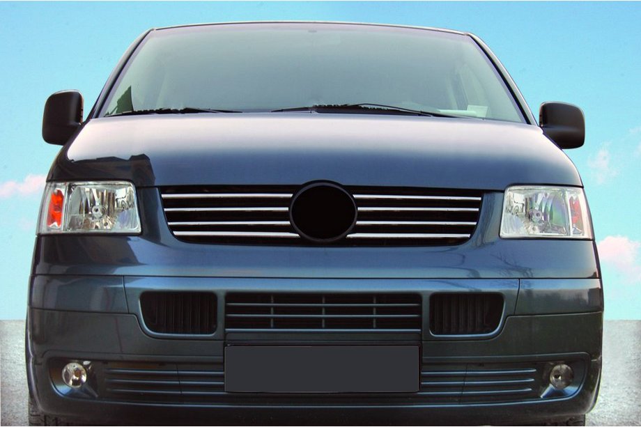 Volkswagen T5 Transporter 2003-2010 Chrome Trim Covers for Grille Edge (8 pcs, Stainless Steel) Image