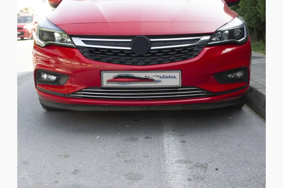 Opel Astra K 2016-2021 Front bumper stainless steel covers (3 pcs) Image