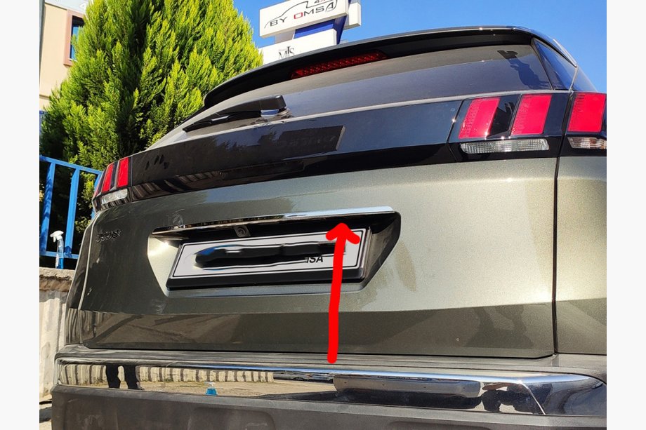 Hyundai Tucson TL 2016-2021 Chrome trim above license plate (lower, stainless steel) Image