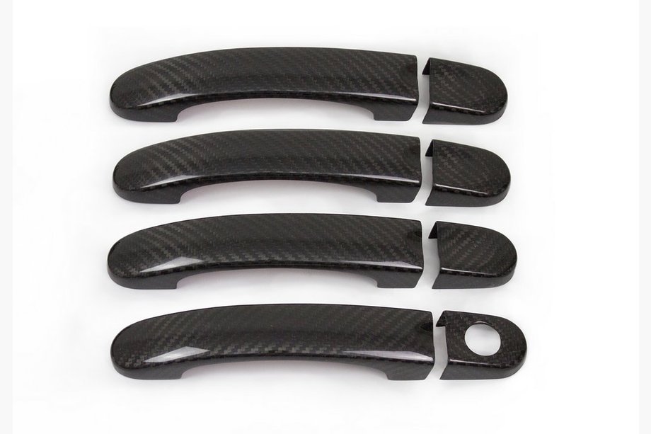 Volkswagen Caddy 2010-2015 Handle Covers (Real Carbon) 3 Handles Photo 4
