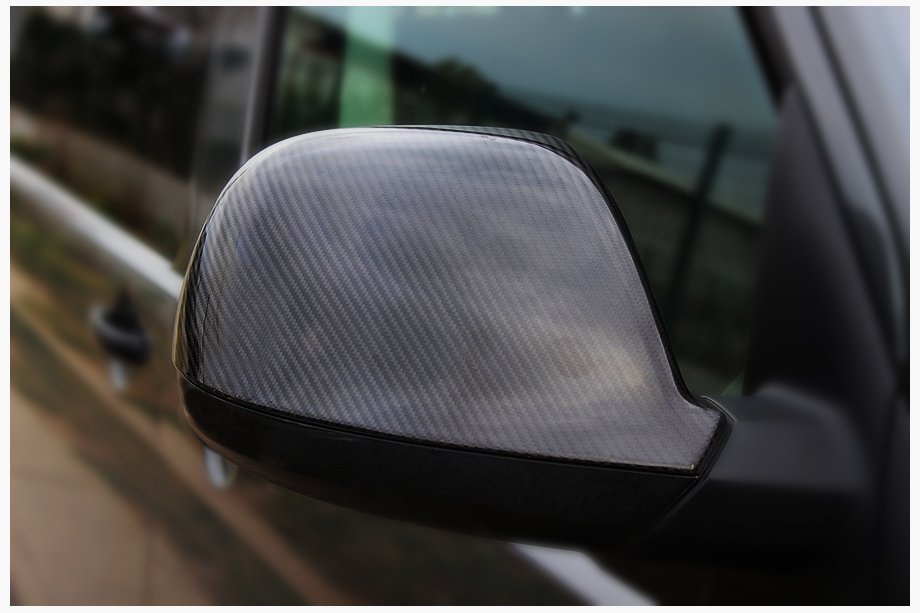 Volkswagen T6 2015-2024 Mirror Covers (2 pcs, Carbon) Real Carbon Image