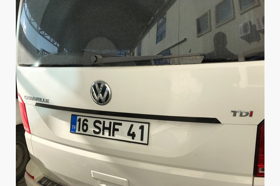 Volkswagen T6 2015-2024 Carbon trim above license plate Image