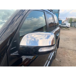 Mirror Covers 2012↗ (2 pcs, Stainless Steel) Toyota Land Cruiser 200 2007-2021 photo 2