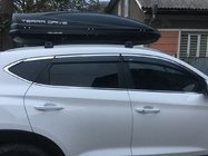 Hyundai Tucson TL 2016-2021 Window deflectors with chrome strip (6 pcs, Niken) photo 1