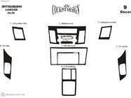 Mitsubishi Lancer X 2008- Dashboard Trim Covers (Meric) Wood photo 8