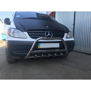 Bull Bar 60mm Stainless Steel Mercedes Vito W639 2004-2014 photo 1