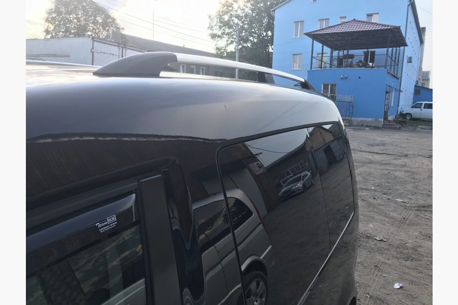 Volkswagen Caddy 2010-2015 Chrome Roof Rails Standard base, Plastic foot Image