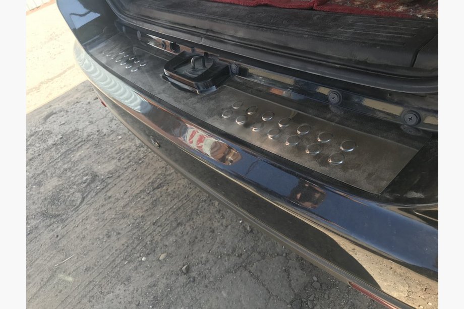 SsangYong Rexton I 2001-2017 Rear Bumper Protector OmsaLine Stainless Steel Image