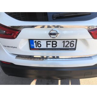 Rear Bumper Protector Carmos (2017-2021, Stainless Steel) Nissan Qashqai 2014-2021 photo 3