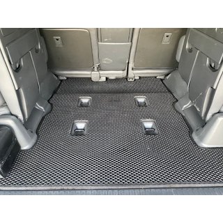 Trunk Mat 2 pcs (EVA, 7 seats, Black) Lexus LX570/450d 2008-2022 photo 1