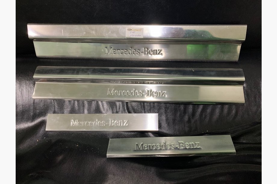Mercedes E-class W210 1995-2002 Wide Door Sill Covers (Carmos, 4 pcs, Stainless Steel) Image