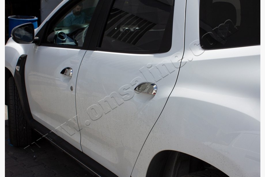Renault Duster 2018-2024 Chrome Door Handle Covers (4 pcs, Stainless Steel) Carmos - Turkish Stainless Steel Image