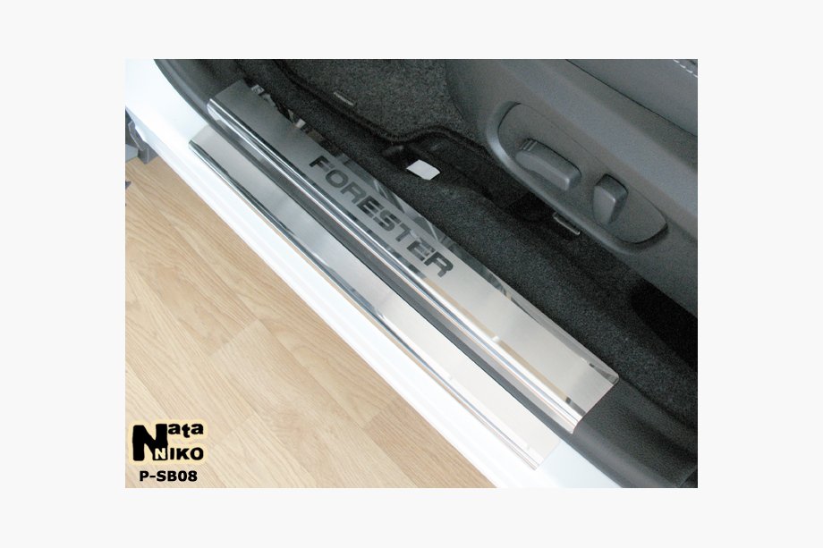 Subaru Forester 2013-2018 Natanika Premium Stainless Steel Door Sill Covers (8 pcs) Image