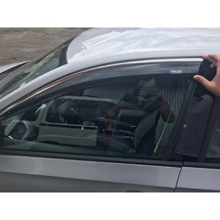 Window Deflectors with Chrome Trim SD (4 pcs, Niken) Skoda Rapid 2012-2019 photo 1