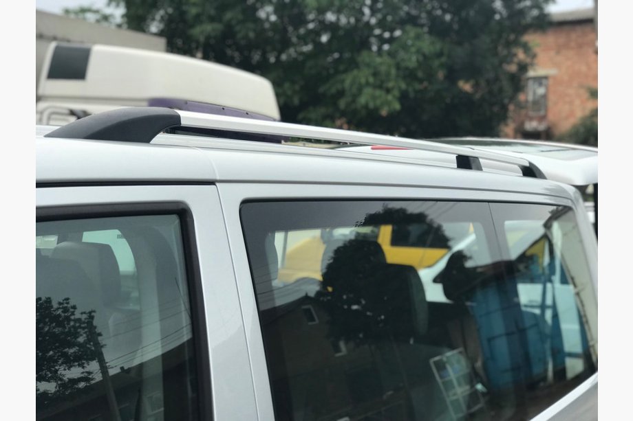 Volkswagen T5 Transporter 2003-2010 Chrome Roof Rails Long base, plastic feet Image