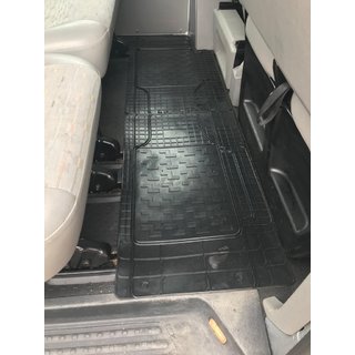 Rear Rubber Floor Mats (2 pcs, Polytep) Volkswagen T5 Transporter 2003-2010 photo 1