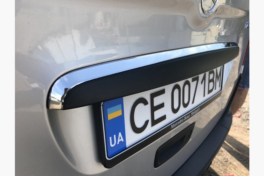 Mercedes Citan 2013-2021 Chrome trim above license plate (stainless steel) Image