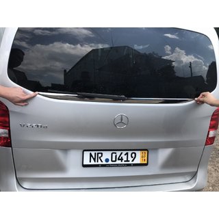 Rear window trim (small glass) stainless steel photo 2