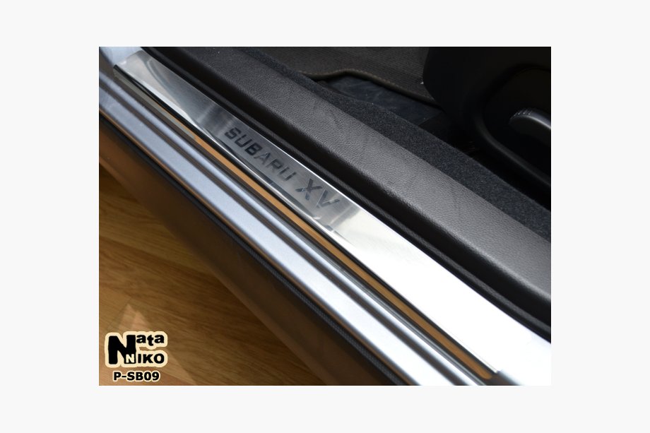 Subaru XV 2011-2017 Natanika Premium Stainless Steel Door Sill Protectors (2 pcs) Image