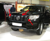 Toyota Land Cruiser Prado 150 2009-2023 Grille 2017↗ Black Original (with short bars) photo 4