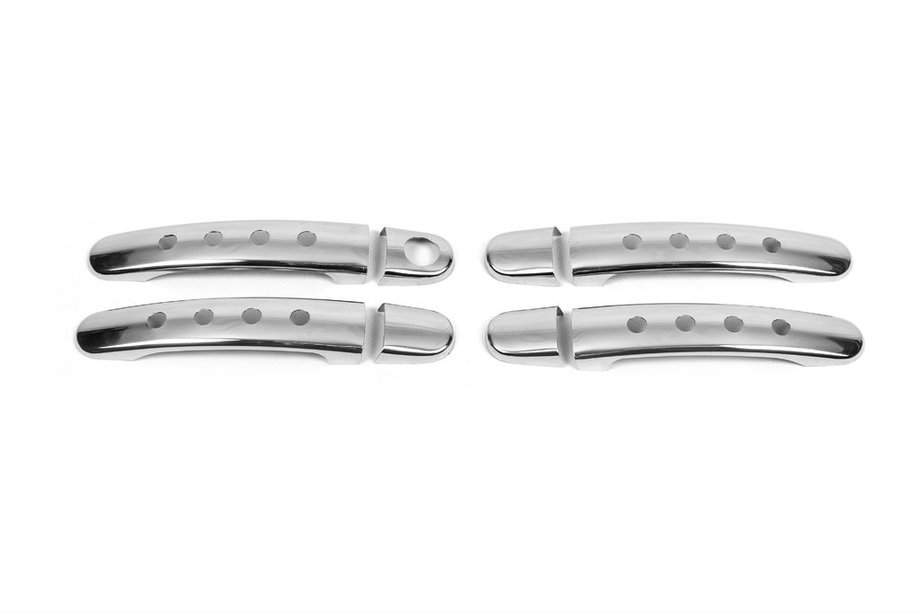 Audi A2 1999-2005 Chrome door handle covers with holes (4 pcs, stainless steel) Image