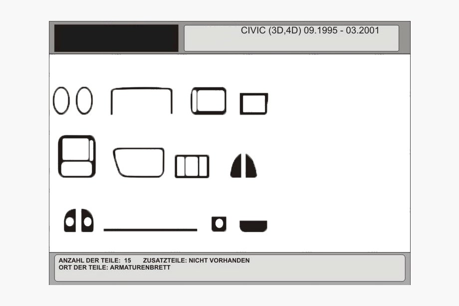 Honda Civic 1995-2001 SALE! Dashboard Trim Wood Look Image