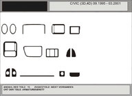 Honda Civic 1995-2001 SALE! Dashboard Trim Wood Look photo 1