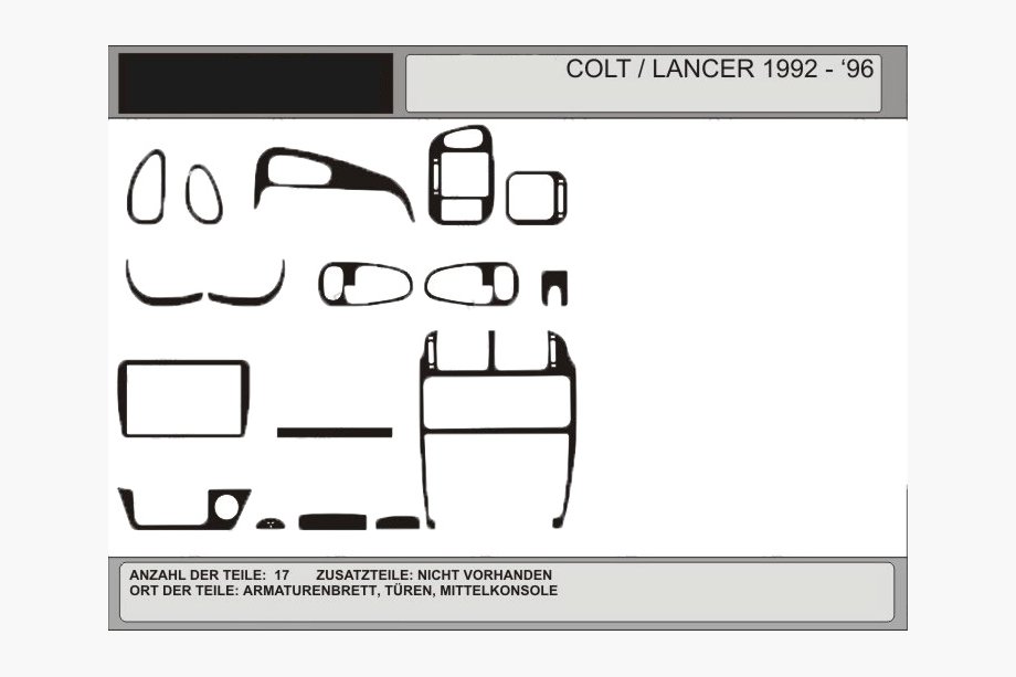 Mitsubishi Colt 1992-1996 Sale! Dashboard Trim (Carbon Look) Image